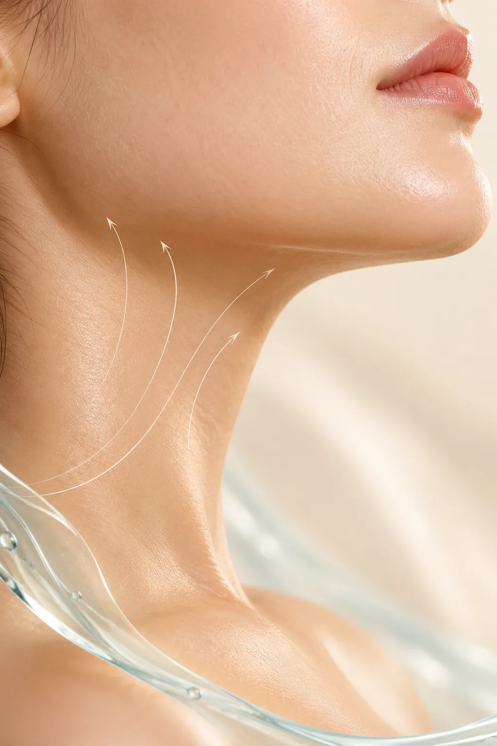 Platinum facial imagery showing hydrated skin.