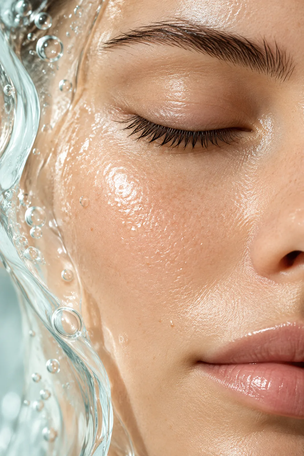 Signature facial imagery showing hydrated skin.